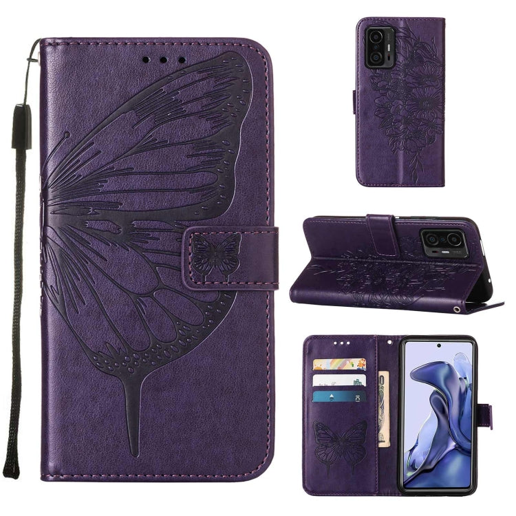 Embossed Butterfly Leather Phone Case with Holder & Card Slot & Wallet & Lanyard, For Samsung Galaxy A13 5G, For Samsung Galaxy F52 5G, For Samsung Galaxy S22 5G, For Samsung Galaxy S22+ 5G, For Samsung Galaxy S22 Ultra 5G                              ...