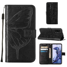 Load image into Gallery viewer, Embossed Butterfly Leather Phone Case with Holder &amp; Card Slot &amp; Wallet &amp; Lanyard, For Samsung Galaxy A13 5G, For Samsung Galaxy F52 5G, For Samsung Galaxy S22 5G, For Samsung Galaxy S22+ 5G, For Samsung Galaxy S22 Ultra 5G                              ...