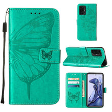 Load image into Gallery viewer, Embossed Butterfly Leather Phone Case with Holder &amp; Card Slot &amp; Wallet &amp; Lanyard, For Samsung Galaxy A13 5G, For Samsung Galaxy F52 5G, For Samsung Galaxy S22 5G, For Samsung Galaxy S22+ 5G, For Samsung Galaxy S22 Ultra 5G                              ...