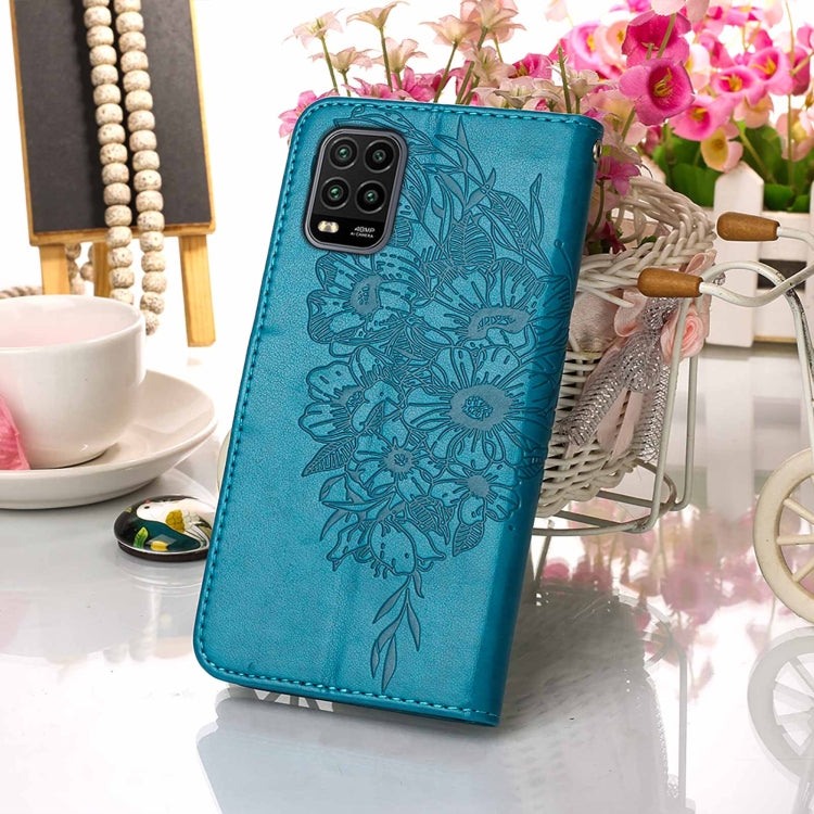 Embossed Butterfly Leather Phone Case with Holder & Card Slot & Wallet & Lanyard, For Xiaomi Mi 10 5G / 10 Pro 5G