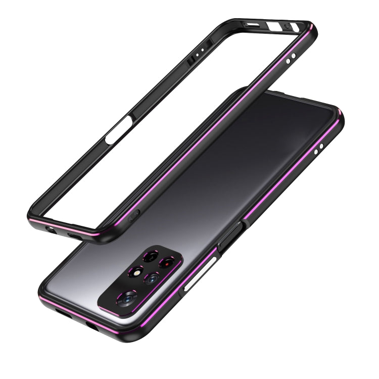 Aurora Series Lens Protector + Metal Frame Phone Case, For Xiaomi Redmi Note 11