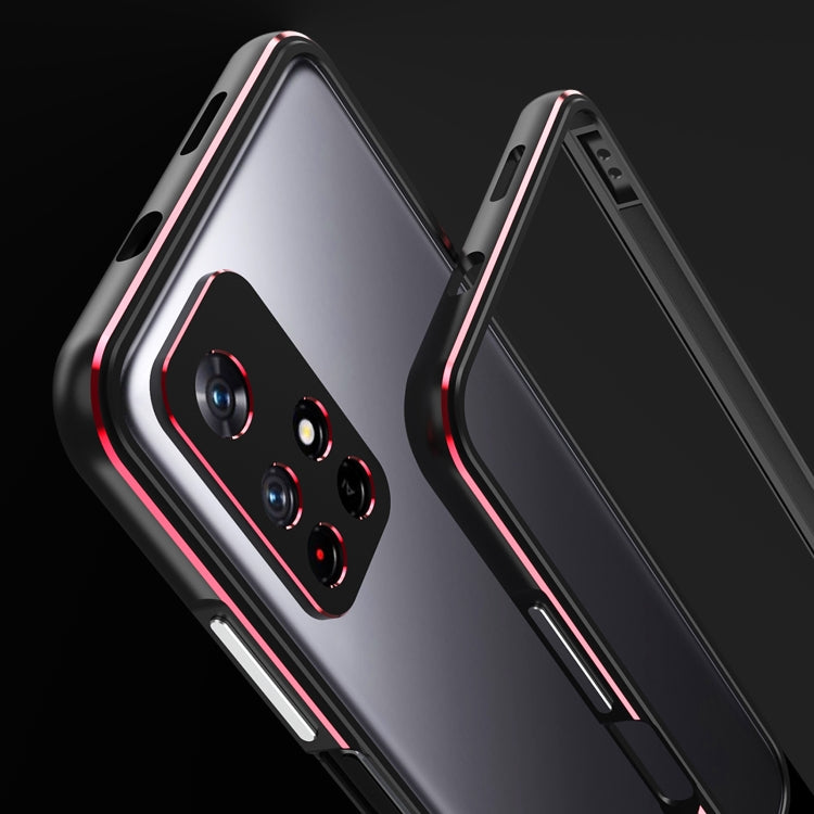 Aurora Series Lens Protector + Metal Frame Phone Case, For Xiaomi Redmi Note 11