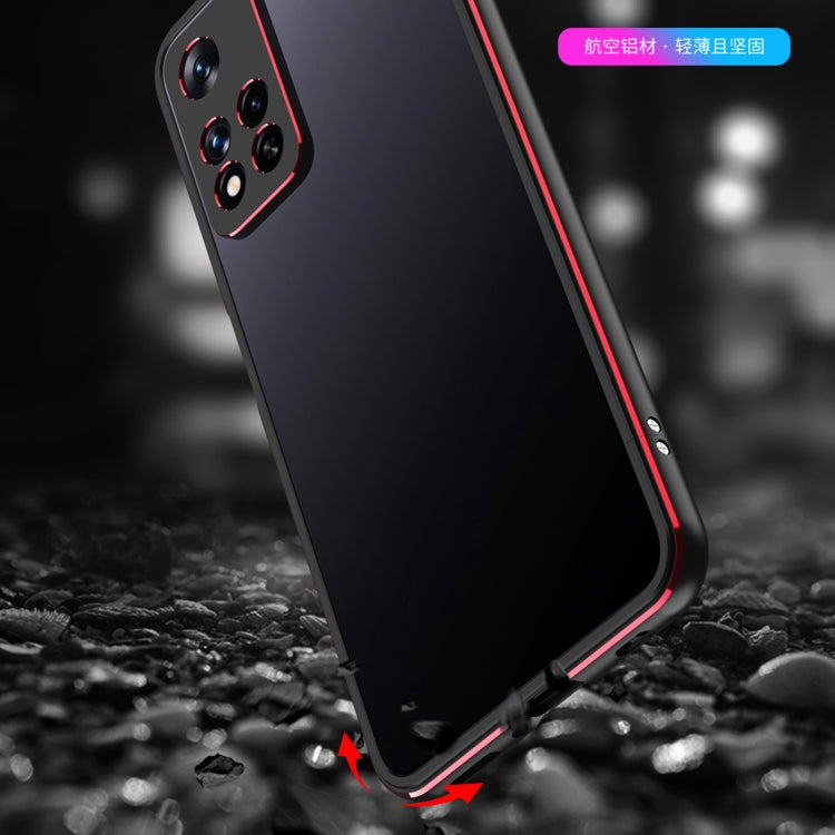 Aurora Series Lens Protector + Metal Frame Phone Case, For Xiaomi Redmi Note 11 Pro/11 Pro+
