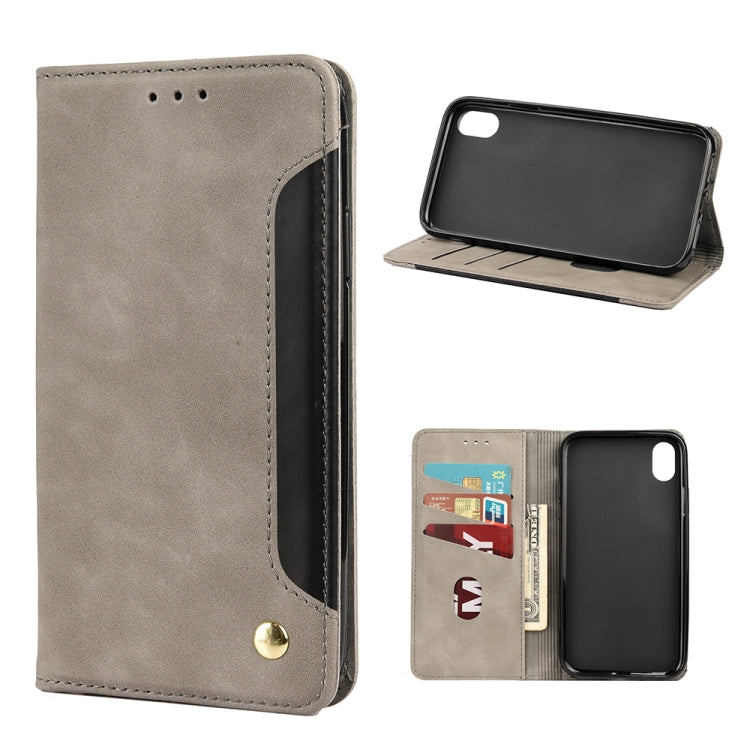 Skin Feel Splicing Leather Phone Case, For iPhone 11 Pro Max, For iPhone 11 Pro, For iPhone 11, For iPhone XS Max, For iPhone X / XS, For iPhone XR, For iPhone SE 2022 / SE 2020 / 8 / 7, For iPhone 8 Plus & 7 Plus