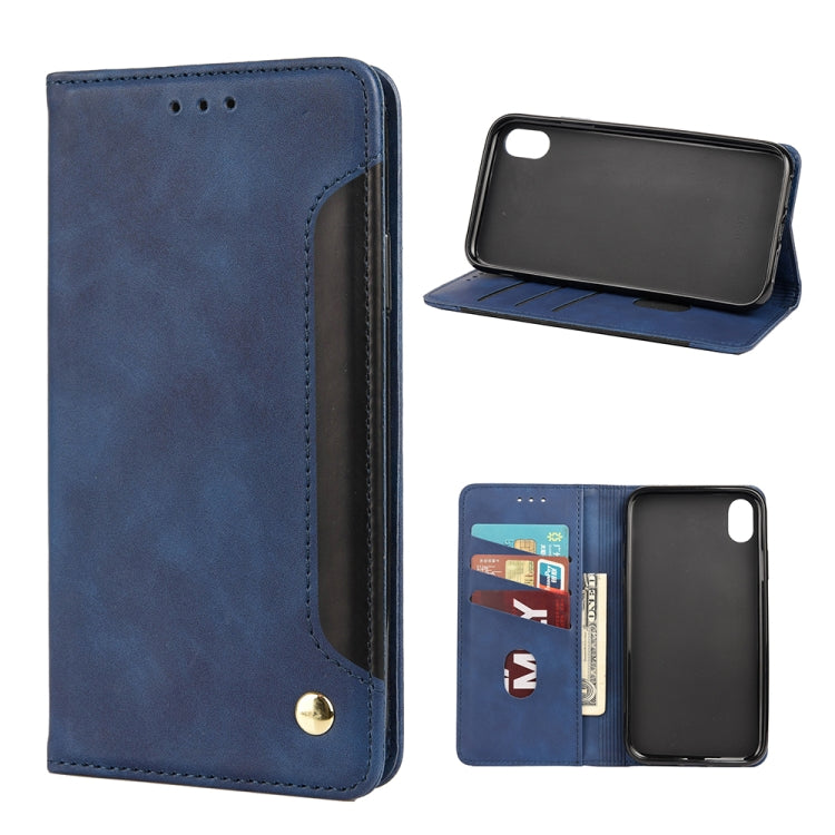 Skin Feel Splicing Leather Phone Case, For iPhone 11 Pro Max, For iPhone 11 Pro, For iPhone 11, For iPhone XS Max, For iPhone X / XS, For iPhone XR, For iPhone SE 2022 / SE 2020 / 8 / 7, For iPhone 8 Plus & 7 Plus