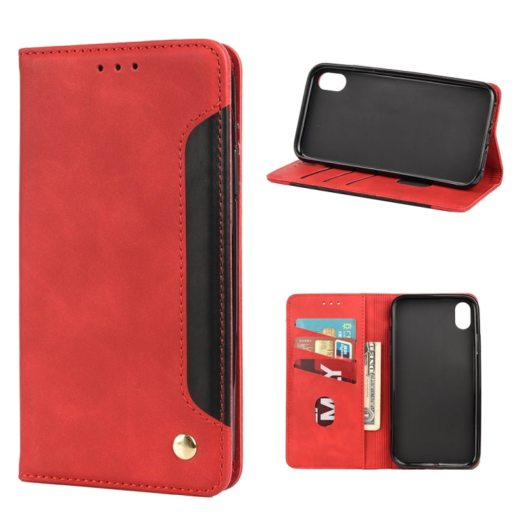 Skin Feel Splicing Leather Phone Case, For iPhone 11 Pro Max, For iPhone 11 Pro, For iPhone 11, For iPhone XS Max, For iPhone X / XS, For iPhone XR, For iPhone SE 2022 / SE 2020 / 8 / 7, For iPhone 8 Plus & 7 Plus