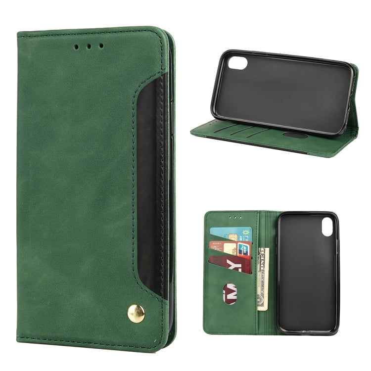 Skin Feel Splicing Leather Phone Case, For iPhone 11 Pro Max, For iPhone 11 Pro, For iPhone 11, For iPhone XS Max, For iPhone X / XS, For iPhone XR, For iPhone SE 2022 / SE 2020 / 8 / 7, For iPhone 8 Plus & 7 Plus