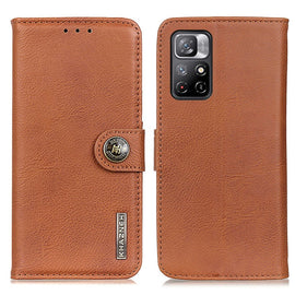 KHAZNEH Cowhide Texture Horizontal Flip Leather Phone Case with Holder & Card Slots & Wallet, For Xiaomi Redmi Note 11 / Redmi Note 11 5G (China) / Poco M4 Pro 5G / Redmi Note 11T 5G(India), For Xiaomi Redmi Note 11 Pro / Redmi Note 11 Pro+ 5G / Mi 11i