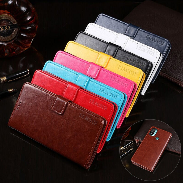 idewei Crazy Horse Texture Leather Phone Case with Holder & Card Slots & Wallet, For Motorola Moto E20, For Nokia C30, For OnePlus 9RT 5G, For OPPO K9s, For Oukitel C25, For OPPO Realme GT Neo2