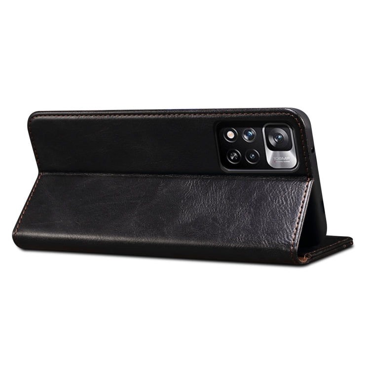 Oil Wax Texture Flip Leather Phone Case with Card Slots & Wallet, For Xiaomi Redmi Note 11, For Xiaomi Redmi Note 11 Pro / 11 Pro+