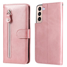 Load image into Gallery viewer, Calf Texture Zipper Horizontal Flip Leather Phone Case, For Samsung Galaxy S22 5G, For Samsung Galaxy S22+ 5G