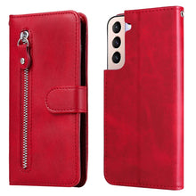 Load image into Gallery viewer, Calf Texture Zipper Horizontal Flip Leather Phone Case, For Samsung Galaxy S22 5G, For Samsung Galaxy S22+ 5G