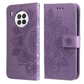 7-petal Flowers Embossed Flip Leather Phone Case with Holder & Card Slots, For Huawei nova 8i / Honor 50 Lite, For Huawei nova 9 / Honor 50, For Nokia G50, For OPPO Realme GT Neo2, For OPPO Reno6 4G, For Samsung Galaxy M52 5G, For Samsung Galaxy S22 5G...