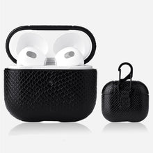 Load image into Gallery viewer, Snakeskin Texture Earphone Protective Case with Hang Buckle For AirPods 3