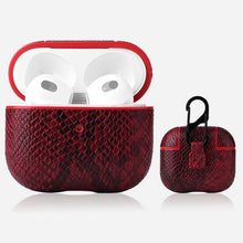 Load image into Gallery viewer, Snakeskin Texture Earphone Protective Case with Hang Buckle For AirPods 3