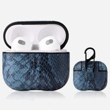 Load image into Gallery viewer, Snakeskin Texture Earphone Protective Case with Hang Buckle For AirPods 3