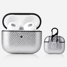Load image into Gallery viewer, Snakeskin Texture Earphone Protective Case with Hang Buckle For AirPods 3
