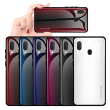 Load image into Gallery viewer, Texture Gradient Glass Protective Case, For Galaxy A20 / A30, For Galaxy A50, For Galaxy A80 / A90, For Galaxy Note 9, For Galaxy Note 10 Pro, For Galaxy S10, For iPhone SE 2022 / SE 2020 / 8 / 7, For iPhone XS Max