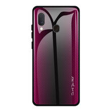 Load image into Gallery viewer, Texture Gradient Glass Protective Case, For Galaxy A20 / A30, For Galaxy A50, For Galaxy A80 / A90, For Galaxy Note 9, For Galaxy Note 10 Pro, For Galaxy S10, For iPhone SE 2022 / SE 2020 / 8 / 7, For iPhone XS Max