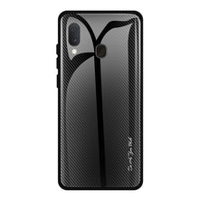 Load image into Gallery viewer, Texture Gradient Glass Protective Case, For Galaxy A20 / A30, For Galaxy A50, For Galaxy A80 / A90, For Galaxy Note 9, For Galaxy Note 10 Pro, For Galaxy S10, For iPhone SE 2022 / SE 2020 / 8 / 7, For iPhone XS Max