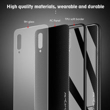 Load image into Gallery viewer, Texture Gradient Glass Protective Case, For Galaxy A50, For Galaxy A80 / A90, For Galaxy Note 9, For Galaxy Note 10 Pro, For Galaxy S10, For iPhone SE 2022 / SE 2020 / 8 / 7, For iPhone XS Max