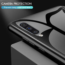 Load image into Gallery viewer, Texture Gradient Glass Protective Case, For Galaxy A50, For Galaxy A80 / A90, For Galaxy Note 9, For Galaxy Note 10 Pro, For Galaxy S10, For iPhone SE 2022 / SE 2020 / 8 / 7, For iPhone XS Max