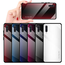 Load image into Gallery viewer, Texture Gradient Glass Protective Case, For Galaxy A50, For Galaxy A80 / A90, For Galaxy Note 9, For Galaxy Note 10 Pro, For Galaxy S10, For iPhone SE 2022 / SE 2020 / 8 / 7, For iPhone XS Max