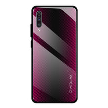 Load image into Gallery viewer, Texture Gradient Glass Protective Case, For Galaxy A20 / A30, For Galaxy A50, For Galaxy A80 / A90, For Galaxy Note 9, For Galaxy Note 10 Pro, For Galaxy S10, For iPhone SE 2022 / SE 2020 / 8 / 7, For iPhone XS Max
