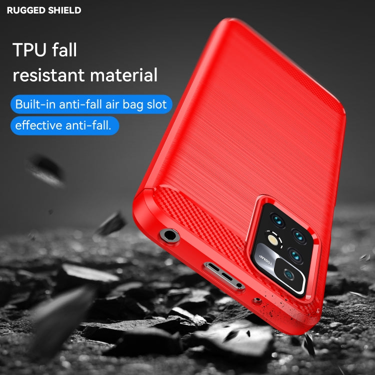 Brushed Texture Carbon Fiber TPU Phone Case, For Xiaomi Redmi Note 11, For Xiaomi Redmi Note 11 Pro