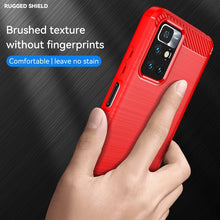 Load image into Gallery viewer, Brushed Texture Carbon Fiber TPU Phone Case, For Xiaomi Redmi Note 11, For Xiaomi Redmi Note 11 Pro