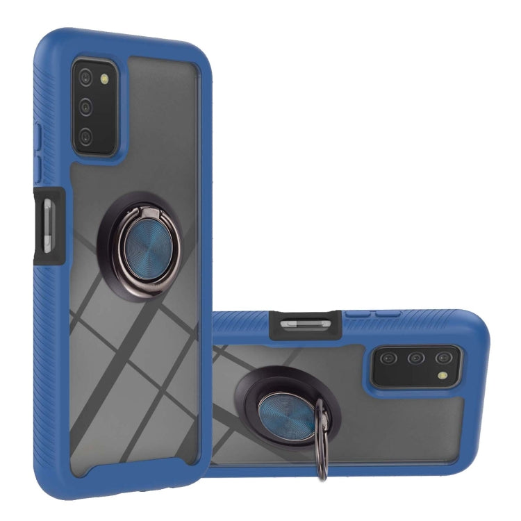 Starry Sky Solid Color Series Shockproof PC + TPU Phone Case with Ring Holder & Magnetic Function, For Samsung Galaxy A03s 164mm