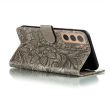 Load image into Gallery viewer, Lace Flower Leather Phone Case with Holder &amp; Card Slots &amp; Wallet &amp; Photo Frame, For Samsung Galaxy S22 5G, For Samsung Galaxy S22 Ultra 5G, For Samsung Galaxy S22+ 5G, For Xiaomi Redmi Note 11, For Xiaomi Redmi Note 11 Pro