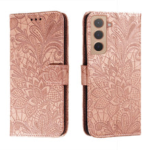 Load image into Gallery viewer, Lace Flower Leather Phone Case with Holder &amp; Card Slots &amp; Wallet &amp; Photo Frame, For Samsung Galaxy S22 5G, For Samsung Galaxy S22 Ultra 5G, For Samsung Galaxy S22+ 5G, For Xiaomi Redmi Note 11, For Xiaomi Redmi Note 11 Pro