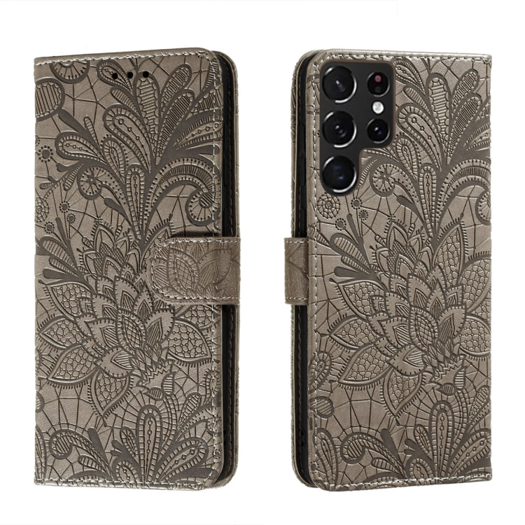 Lace Flower Leather Phone Case with Holder & Card Slots & Wallet & Photo Frame, For Samsung Galaxy S22 5G, For Samsung Galaxy S22 Ultra 5G, For Samsung Galaxy S22+ 5G, For Xiaomi Redmi Note 11, For Xiaomi Redmi Note 11 Pro