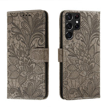 Load image into Gallery viewer, Lace Flower Leather Phone Case with Holder &amp; Card Slots &amp; Wallet &amp; Photo Frame, For Samsung Galaxy S22 5G, For Samsung Galaxy S22 Ultra 5G, For Samsung Galaxy S22+ 5G, For Xiaomi Redmi Note 11, For Xiaomi Redmi Note 11 Pro