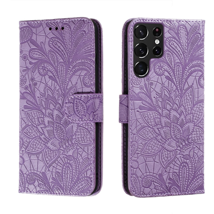 Lace Flower Leather Phone Case with Holder & Card Slots & Wallet & Photo Frame, For Samsung Galaxy S22 5G, For Samsung Galaxy S22 Ultra 5G, For Samsung Galaxy S22+ 5G, For Xiaomi Redmi Note 11, For Xiaomi Redmi Note 11 Pro