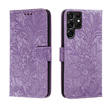 Load image into Gallery viewer, Lace Flower Leather Phone Case with Holder &amp; Card Slots &amp; Wallet &amp; Photo Frame, For Samsung Galaxy S22 5G, For Samsung Galaxy S22 Ultra 5G, For Samsung Galaxy S22+ 5G, For Xiaomi Redmi Note 11, For Xiaomi Redmi Note 11 Pro