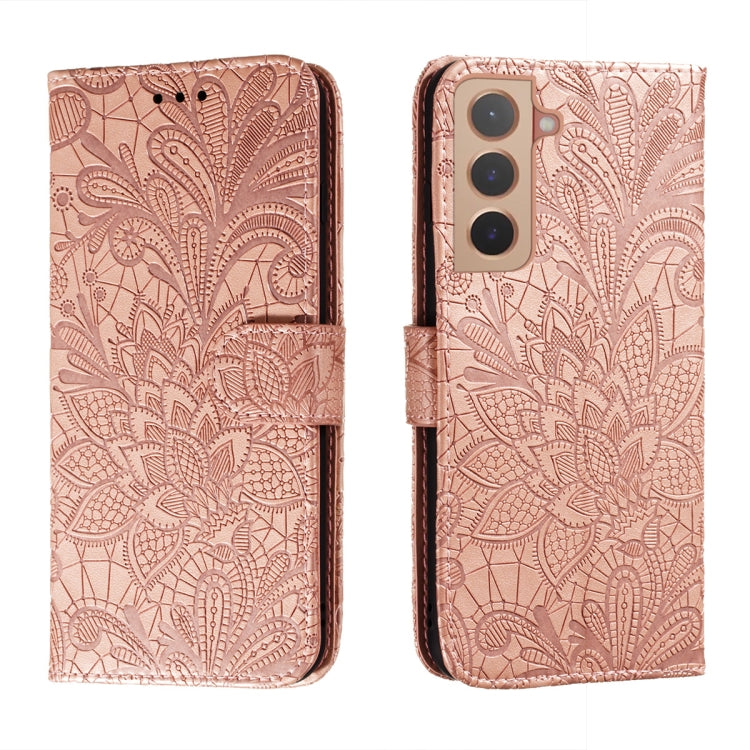 Lace Flower Leather Phone Case with Holder & Card Slots & Wallet & Photo Frame, For Samsung Galaxy S22 5G, For Samsung Galaxy S22 Ultra 5G, For Samsung Galaxy S22+ 5G, For Xiaomi Redmi Note 11, For Xiaomi Redmi Note 11 Pro