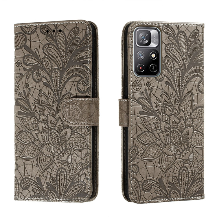 Lace Flower Leather Phone Case with Holder & Card Slots & Wallet & Photo Frame, For Samsung Galaxy S22 5G, For Samsung Galaxy S22 Ultra 5G, For Samsung Galaxy S22+ 5G, For Xiaomi Redmi Note 11, For Xiaomi Redmi Note 11 Pro
