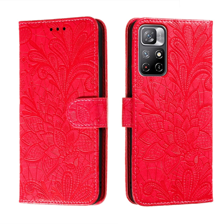 Lace Flower Leather Phone Case with Holder & Card Slots & Wallet & Photo Frame, For Samsung Galaxy S22 5G, For Samsung Galaxy S22 Ultra 5G, For Samsung Galaxy S22+ 5G, For Xiaomi Redmi Note 11, For Xiaomi Redmi Note 11 Pro