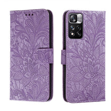 Load image into Gallery viewer, Lace Flower Leather Phone Case with Holder &amp; Card Slots &amp; Wallet &amp; Photo Frame, For Samsung Galaxy S22 5G, For Samsung Galaxy S22 Ultra 5G, For Samsung Galaxy S22+ 5G, For Xiaomi Redmi Note 11, For Xiaomi Redmi Note 11 Pro
