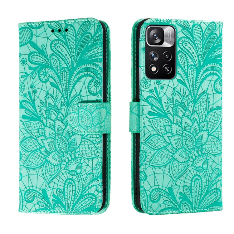 Lace Flower Leather Phone Case with Holder & Card Slots & Wallet & Photo Frame, For Samsung Galaxy S22 5G, For Samsung Galaxy S22 Ultra 5G, For Samsung Galaxy S22+ 5G, For Xiaomi Redmi Note 11, For Xiaomi Redmi Note 11 Pro