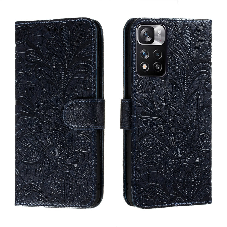 Lace Flower Leather Phone Case with Holder & Card Slots & Wallet & Photo Frame, For Samsung Galaxy S22 5G, For Samsung Galaxy S22 Ultra 5G, For Samsung Galaxy S22+ 5G, For Xiaomi Redmi Note 11, For Xiaomi Redmi Note 11 Pro