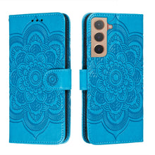 Load image into Gallery viewer, Sun Mandala Embossing Pattern Phone Leather Case with Holder &amp; Card Slots &amp; Wallet &amp; Lanyard, For Samsung Galaxy S22 5G, For Samsung Galaxy S22 Ultra 5G, For Samsung Galaxy S22+ 5G, For Xiaomi Redmi Note 11, For Xiaomi Redmi Note 11 Pro