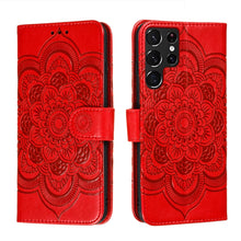 Load image into Gallery viewer, Sun Mandala Embossing Pattern Phone Leather Case with Holder &amp; Card Slots &amp; Wallet &amp; Lanyard, For Samsung Galaxy S22 5G, For Samsung Galaxy S22 Ultra 5G, For Samsung Galaxy S22+ 5G, For Xiaomi Redmi Note 11, For Xiaomi Redmi Note 11 Pro
