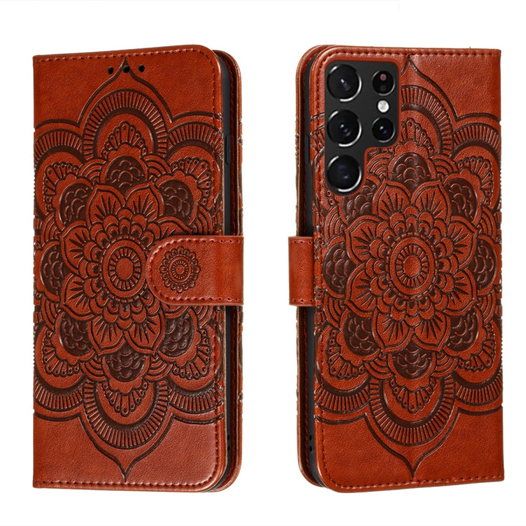Sun Mandala Embossing Pattern Phone Leather Case with Holder & Card Slots & Wallet & Lanyard, For Samsung Galaxy S22 5G, For Samsung Galaxy S22 Ultra 5G, For Samsung Galaxy S22+ 5G, For Xiaomi Redmi Note 11, For Xiaomi Redmi Note 11 Pro