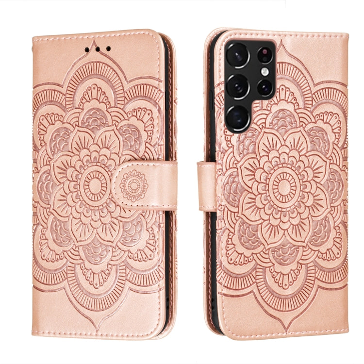 Sun Mandala Embossing Pattern Phone Leather Case with Holder & Card Slots & Wallet & Lanyard, For Samsung Galaxy S22 5G, For Samsung Galaxy S22 Ultra 5G, For Samsung Galaxy S22+ 5G, For Xiaomi Redmi Note 11, For Xiaomi Redmi Note 11 Pro