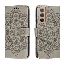Load image into Gallery viewer, Sun Mandala Embossing Pattern Phone Leather Case with Holder &amp; Card Slots &amp; Wallet &amp; Lanyard, For Samsung Galaxy S22 5G, For Samsung Galaxy S22 Ultra 5G, For Samsung Galaxy S22+ 5G, For Xiaomi Redmi Note 11, For Xiaomi Redmi Note 11 Pro