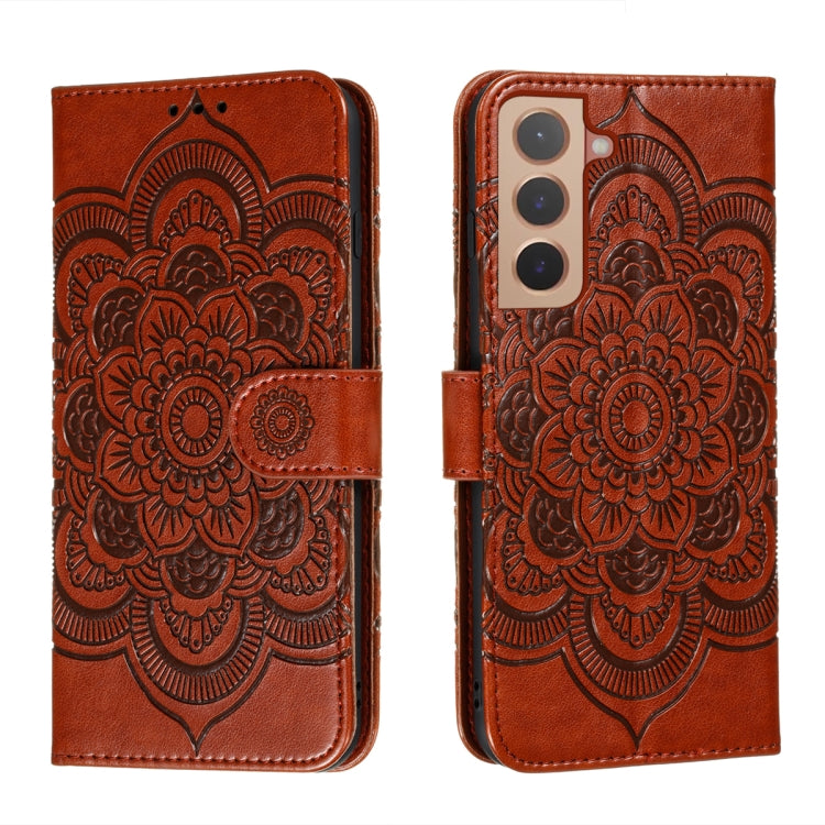 Sun Mandala Embossing Pattern Phone Leather Case with Holder & Card Slots & Wallet & Lanyard, For Samsung Galaxy S22 5G, For Samsung Galaxy S22 Ultra 5G, For Samsung Galaxy S22+ 5G, For Xiaomi Redmi Note 11, For Xiaomi Redmi Note 11 Pro