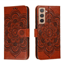 Load image into Gallery viewer, Sun Mandala Embossing Pattern Phone Leather Case with Holder &amp; Card Slots &amp; Wallet &amp; Lanyard, For Samsung Galaxy S22 5G, For Samsung Galaxy S22 Ultra 5G, For Samsung Galaxy S22+ 5G, For Xiaomi Redmi Note 11, For Xiaomi Redmi Note 11 Pro